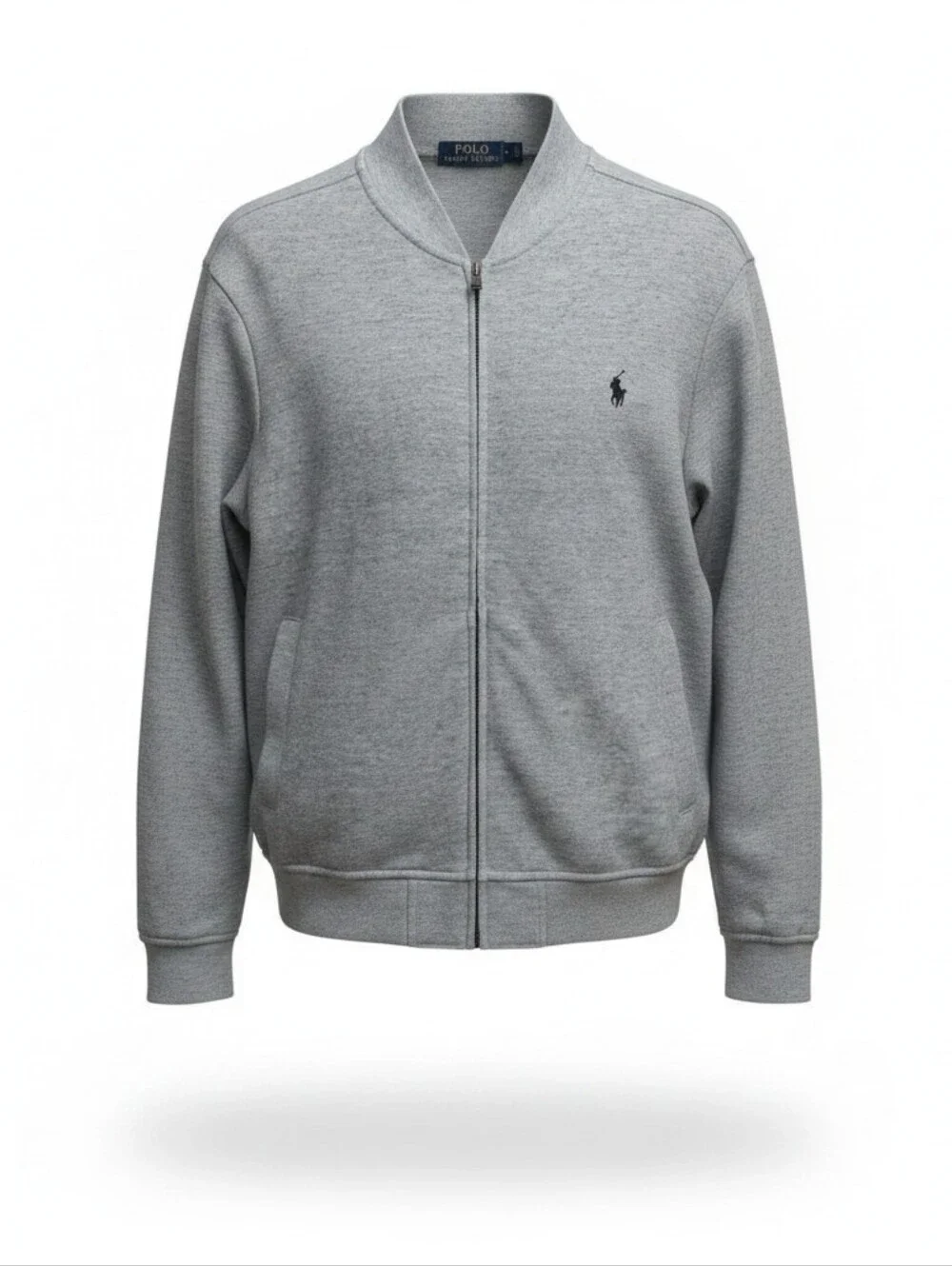 Polo by Ralph Lauren Light Grey Zip-Up Sweater Jacket